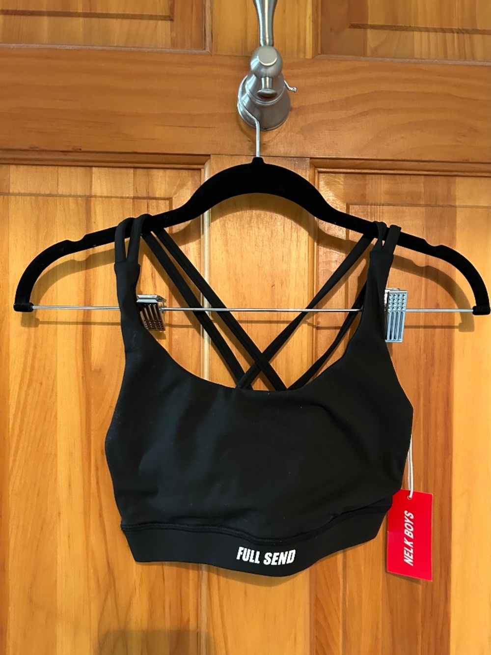 NWT Full Send Black White Bralette Exercise